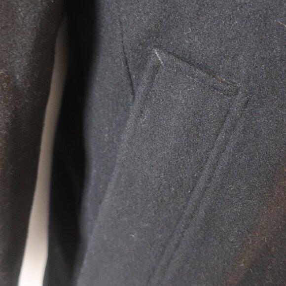 Mens Soul of London Black Wool Blend Jacket Pea Coat M - Picture 4 of 16